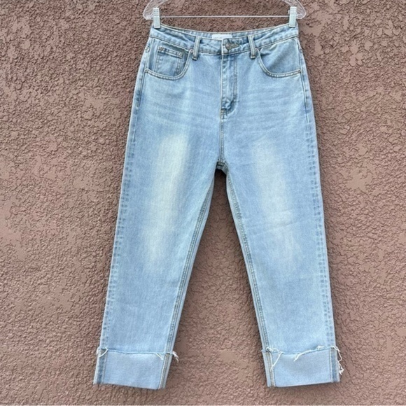 Grey Lab Los Angeles Designer Jeans Womens 28 Light Blue Straight Leg, Msrp $332